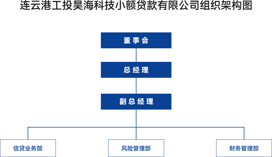 金融板塊-連云港工投昊?？萍夹☆~貸款有限公司組織架構(gòu)圖